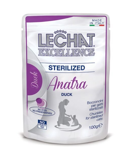 LECHAT - Sos za sterilisane mačke, Pačetina 100gr