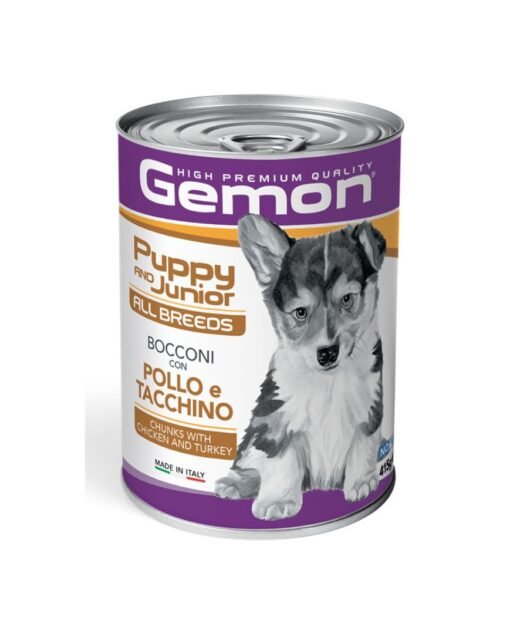GEMON - Konzerva za štence svih rasa, Piletina i ćuretina, 415g