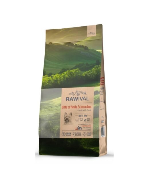 RAWIVAL - Premium hrana za odrasle pse malih i patuljastih rasa, Jagnjetina i prepelica 7.5kg