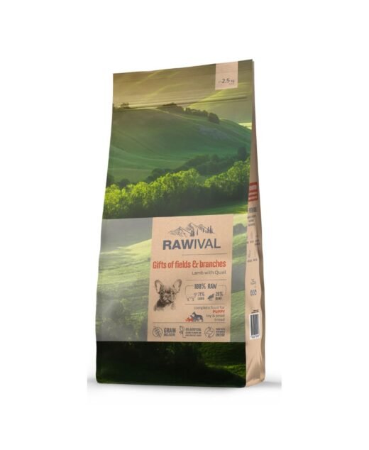 RAWIVAL - Premium hrana za štence malih i patuljastih rasa, Jagnjetina i prepelica 7.5kg
