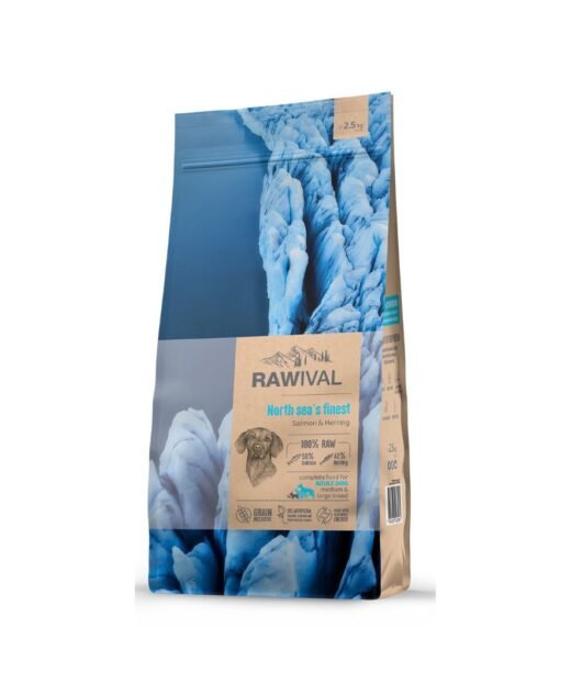 RAWIVAL - Premium hrana za odrasle pse srednjih i velikih rasa, Losos i haringa 7.5kg