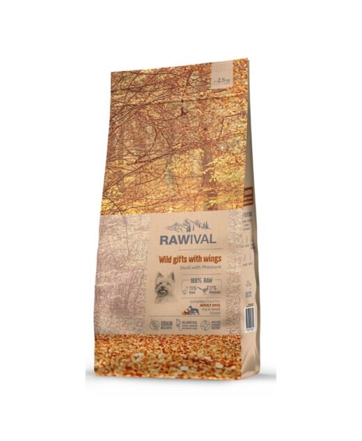 RAWIVAL - Premium hrana za odrasle pse malih rasa, Patka i fazan 2.5kg