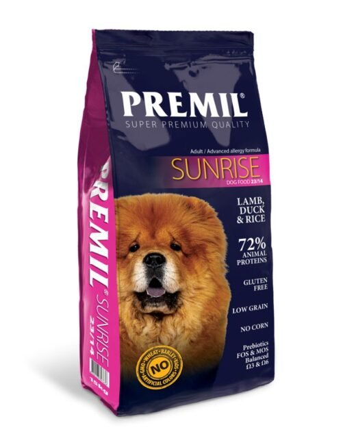 PREMIL SUNRISE - Za osetljive i pse podložne alergijama 15kg