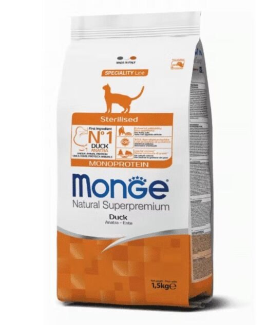 MONGE CAT Sterilised hrana za mačke - Pačetina 10kg