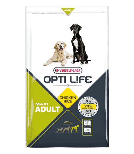 VERSELE LAGA Opti Life - Hrana za odrasle pse velikih rasa, Piletina i pirinač, 12.5 kg