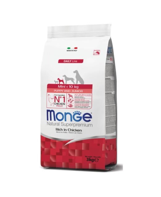 MONGE - Suva hrana za štence i mlade pse malih rasa do 10 kg, Piletina 15kg