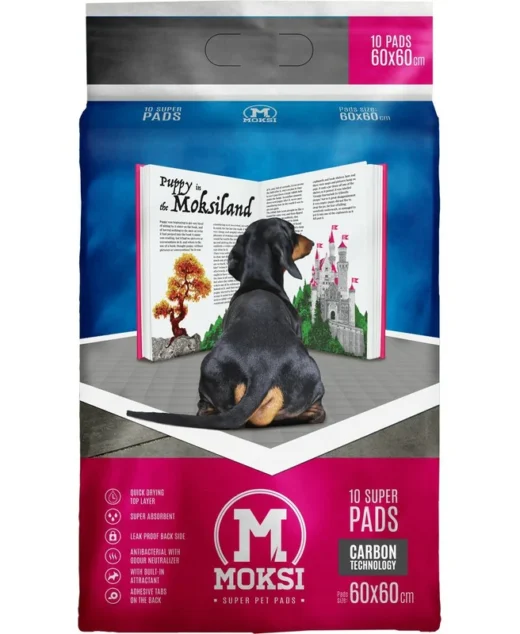 Moksi Carbon prostirke za pse (10 kom, 60 × 60 cm)