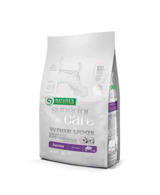 NATURE'S PROTECTION - Hrana za štence malih i mini rasa sa belom dlakom, Losos, 1.5kg