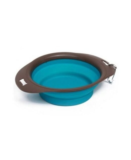 M-PETS On The Road - sklopiva činija braon-tirkizna - 1230ml