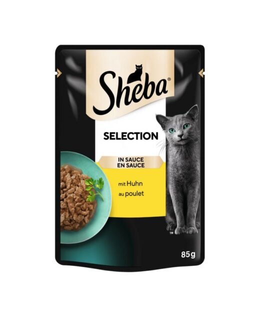 SHEBA Selection - Vlažna hrana za odrasle mačke, Piletina u sosu, 85gr