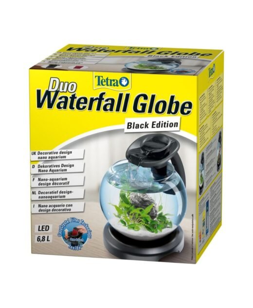 TETRA Duo Waterfall Globe - Akvarijum za ribice, Crni