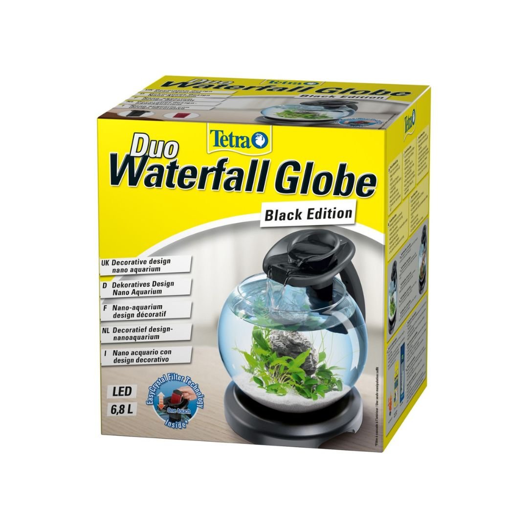 TETRA Duo Waterfall Globe - Akvarijum za ribice, Crni