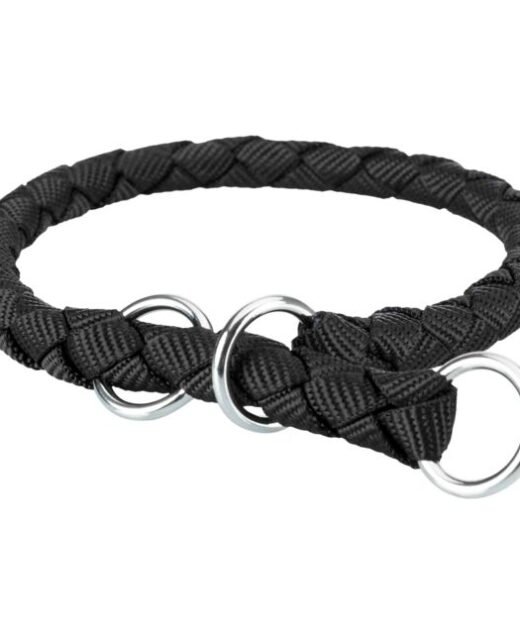 Trixie Cavo Crna Poludavilica za pse – Izdržljiva pletena ogrlica