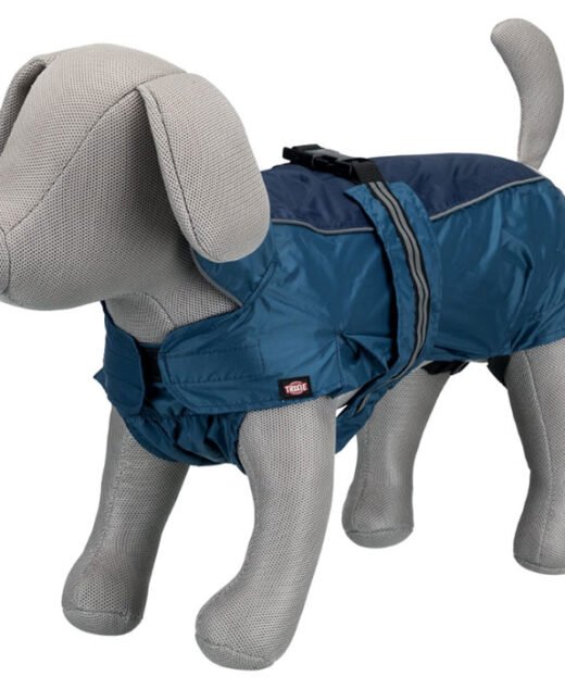TRIXIE Rouen - Mantil za pse – Plavi vodootporni kaput sa postavom od flisa