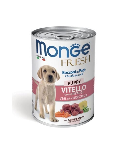 MONGE Fresh Fresh - Vlažna hrana za štence, Teletina (400 g)