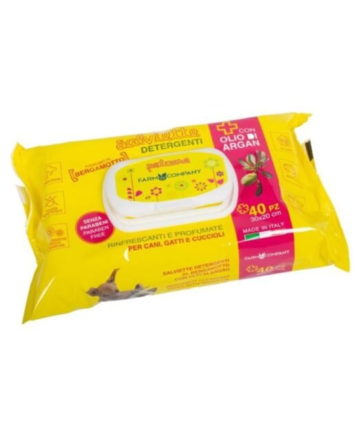 Vlažne maramice za pse i mačke, Arganovo ulje - (40 kom)