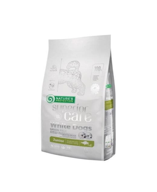 NATURE'S PROTECTION - Hrana za štence malih i mini rasa sa belom dlakom, Bela riba, 1.5kg