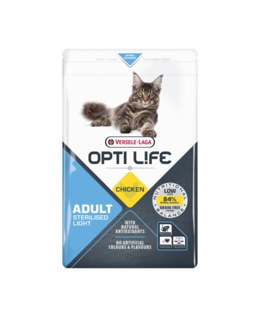 VERSELE LAGA Opti Life - Suva hrana za sterilisane mačke sklone gojenju, Piletina 7.5kg