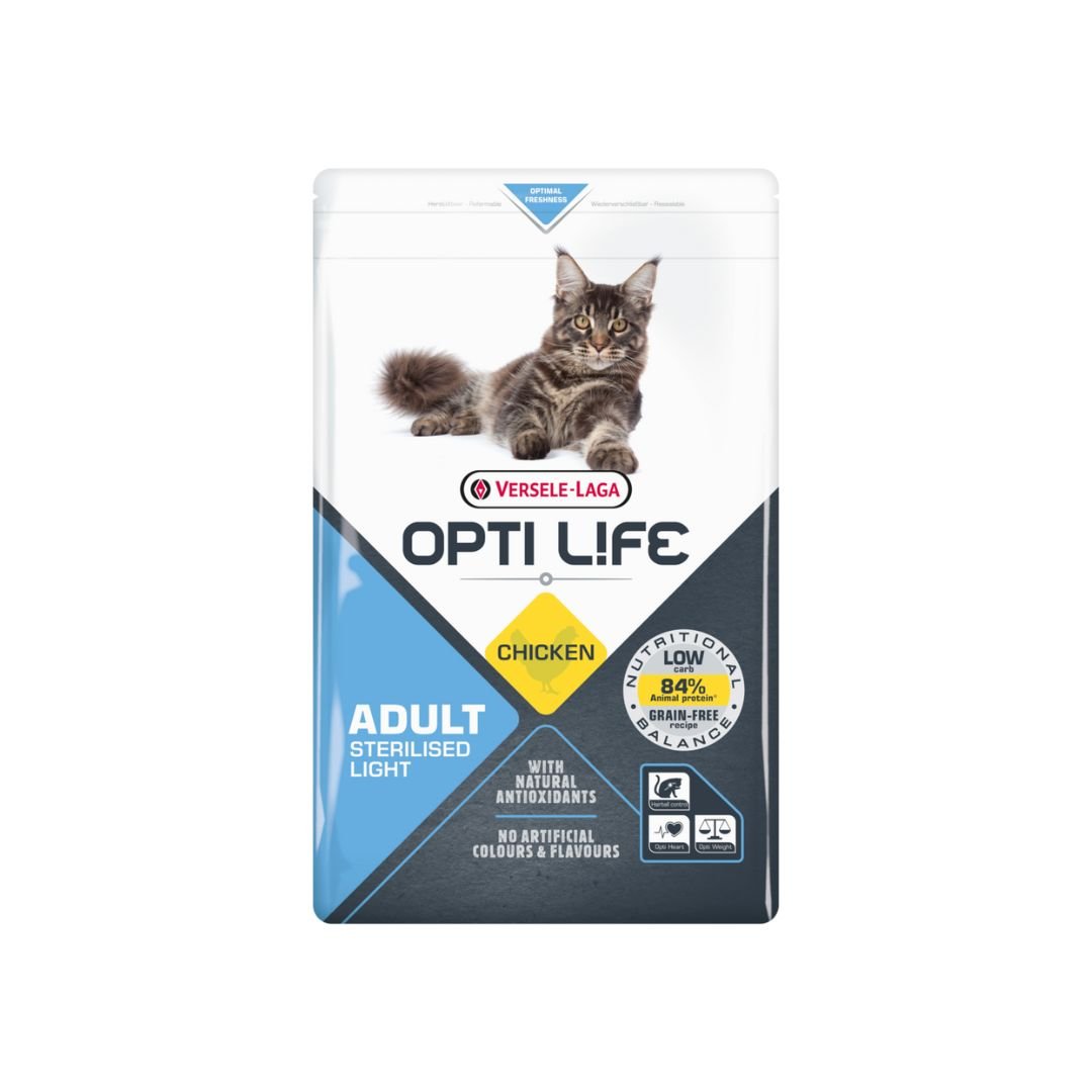 VERSELE LAGA Opti Life - Suva hrana za sterilisane mačke sklone gojenju, Piletina 7.5kg