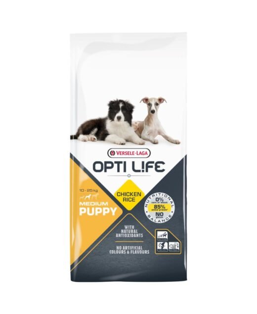 VERSELE LAGA Opti Life - Suva hrana za štence srednjih rasa, Piletina i pirinač, 12.5kg