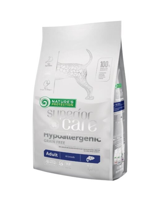Nature’s Protection Superior Care Hypoallergenic – Hrana za osetljive pse bez žitarica (losos) - 1.5kg
