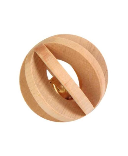 TRIXIE - Loptica od drveta sa zvonom za glodare i ptice, 6cm