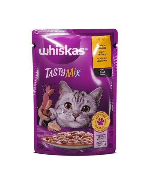 Whiskas Adult TastyMix Jagnjetina i Ćuretina – Sočni komadići u sosu - 85g